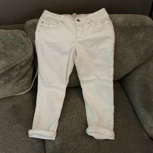 Sonoma Women's Cream Straight Leg Jeans